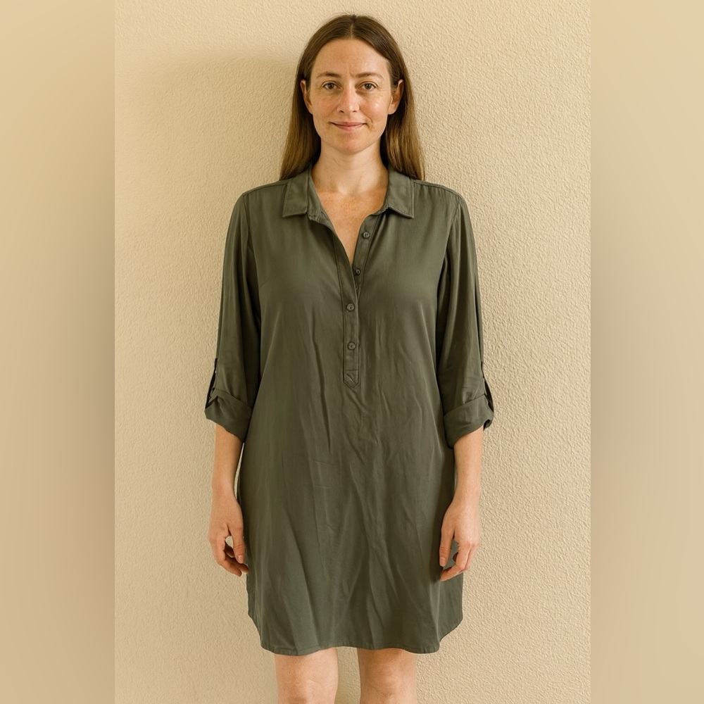 Old Navy Sage Green Shirt Dress
